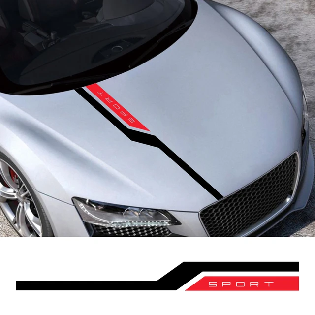 2 stücke Auto Haube Abdeckung Aufkleber Auto Vinyl Film Lange Streifen  Abziehbilder Stilvolle Grafiken Auto Sport Styling Aufkleber Tuning Auto  zubehör - AliExpress