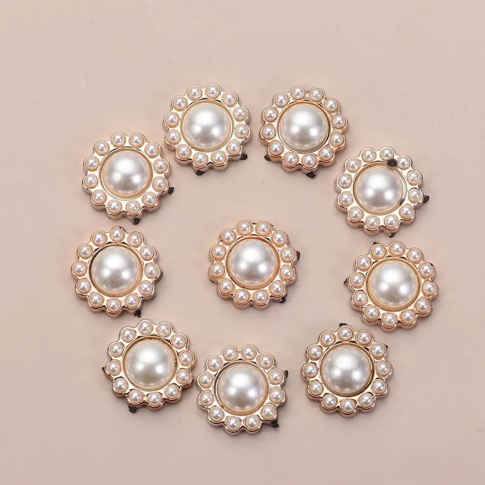 Rhinestone Pearl Buttons for Hairpins Decoration and Sewing