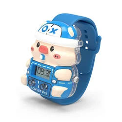 New Kids Digital Watch Toys Cartoon Piggy Cute Sports Children Watches Colorful Lights Electronic Watch Boy Girls Christmas Gift