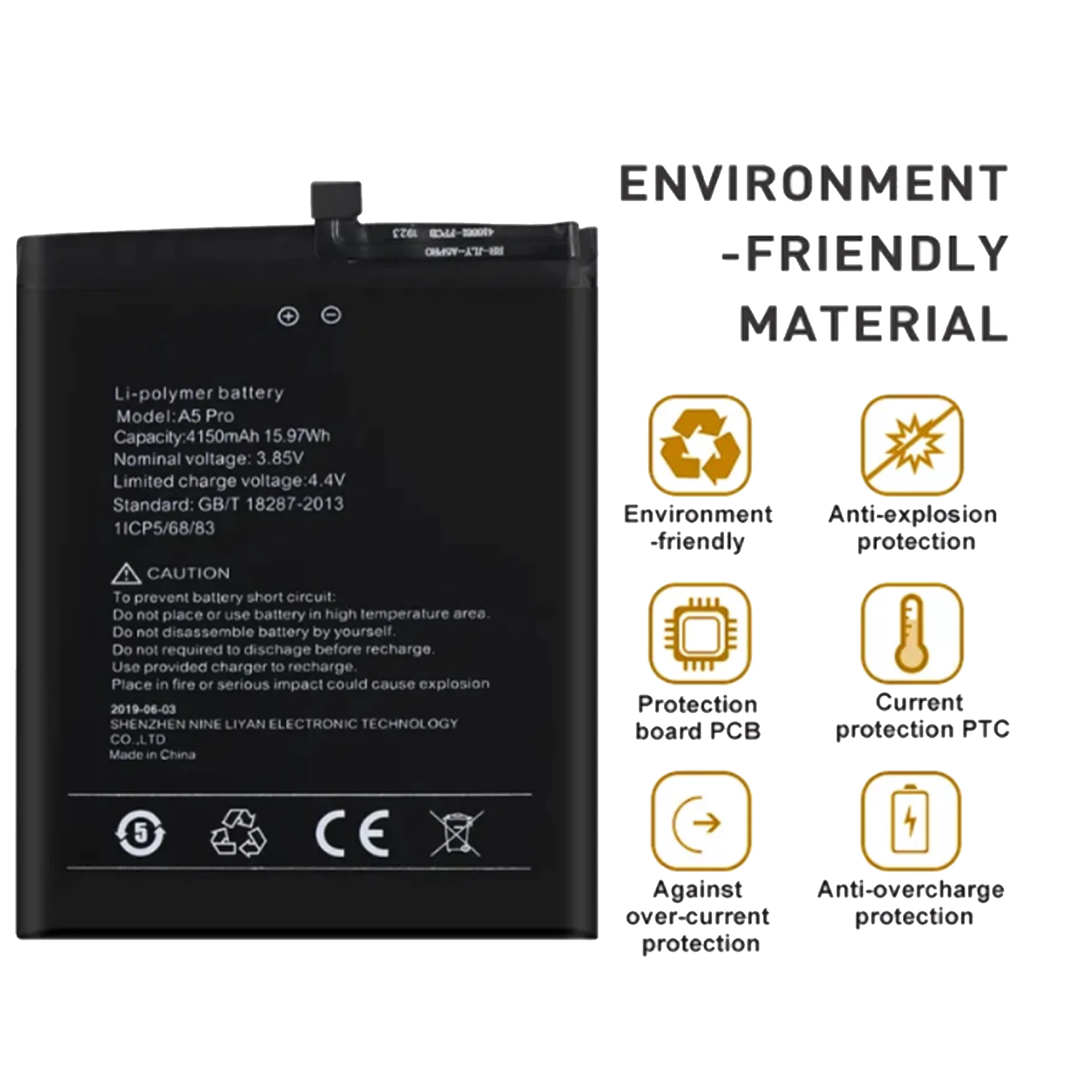 A5 Pro Replacement Battery For UMI Umidigi A5 Pro Repair Part high capacity Capacity Phone Batteries Bateria