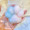 Flocking Stress Relief Squishy Cat Paw Mochi Slow Rebound Fidget Relax Toy Decompression Pinch Taba Foot Sticky Squeeze Cat Claw 1