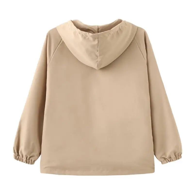 Oversized Hooded Jacket Women Vintage Loose Windbreaker Jackets Female Korean Stylish Harajuku Casual Zipper Coat Lady 2023 New