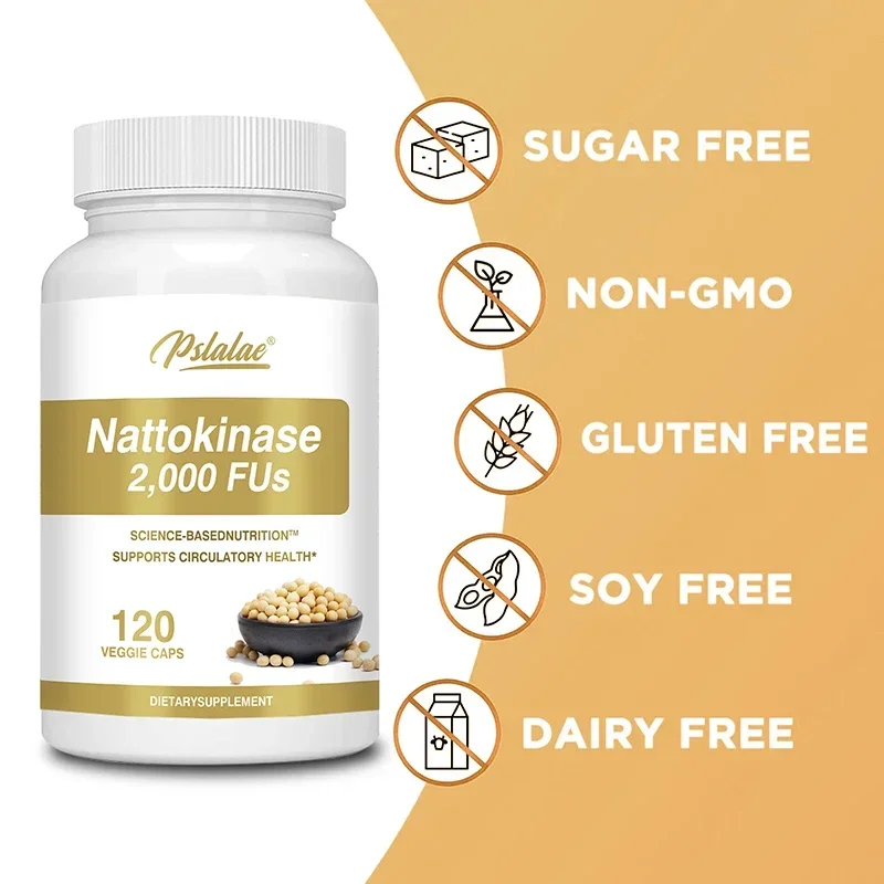 Nattokinase Supplement Supports Heart Health & Circulatory & Normal Blood Flow Non-GMO Gluten Free