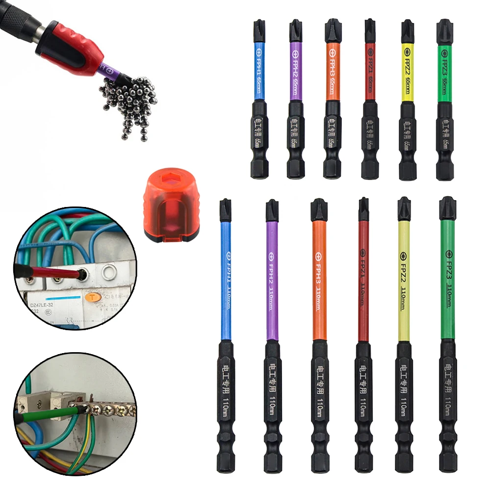 4 teile/satz FPH FPZ Spezielle Schlitz Kreuz Schraubendreher Bit Mit Magnetische Ring Für Elektriker Demontage Werkzeug Elektrische Schraubendreher – Detail 2