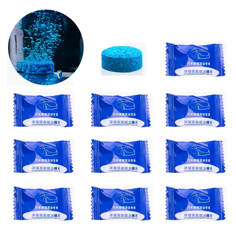 

10 Piece Solid Cleaner Car Windscreen Cleaner Effervescent Tablet Auto Wiper Glass Solid Cleaning Concentrated Tablets Detergent