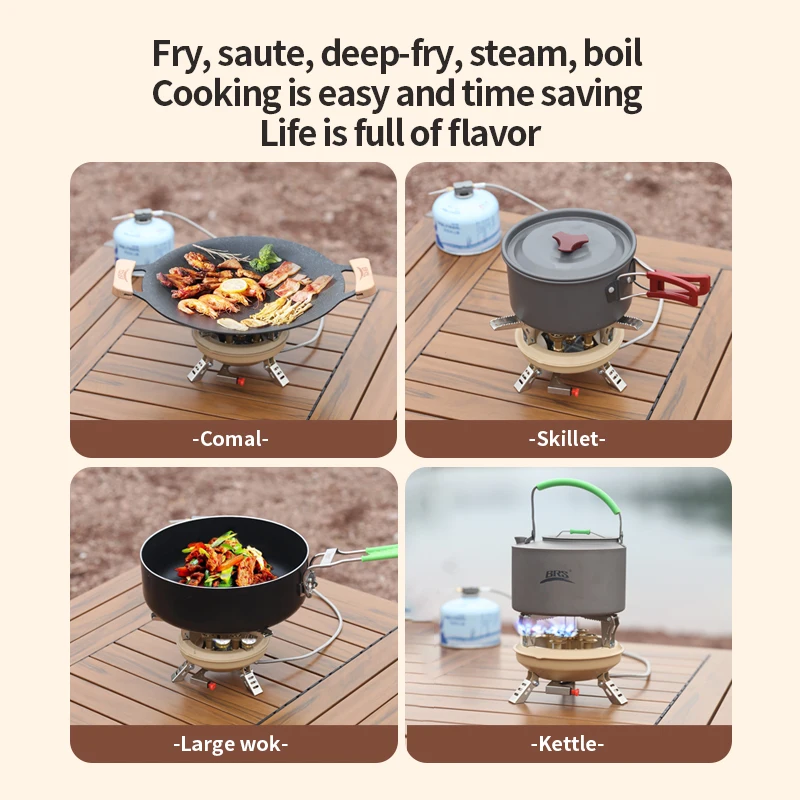 Camping Gas Stove 16000W High Pressured Hiking Burner with Pizeo Ignition for Traveling
