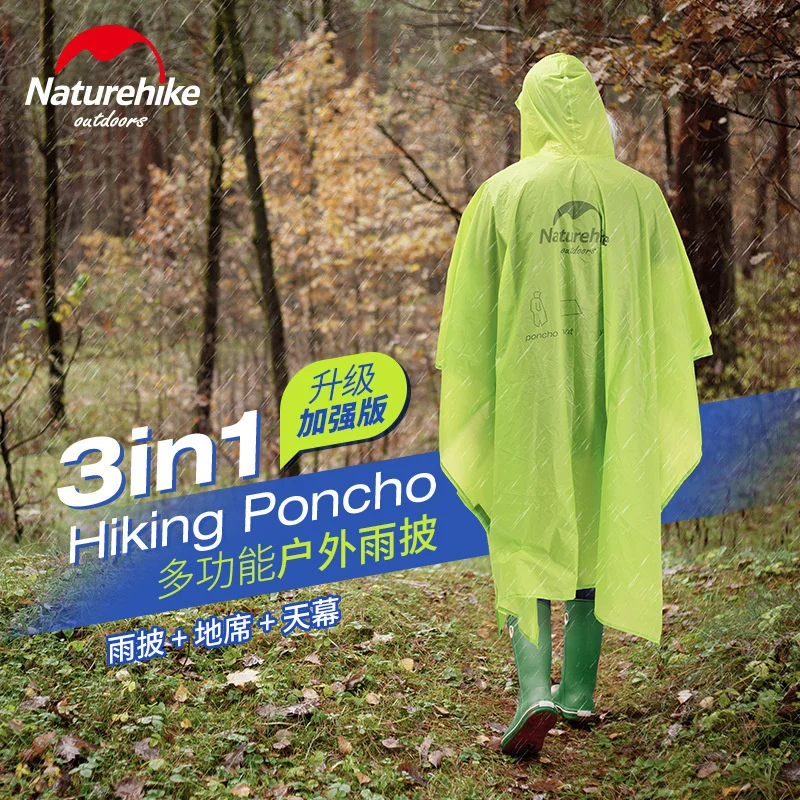 Naturehike Upgrade Outdoor Poncho Ultra Light Mountaineering Hiking Raincoat 3 In 1 Cycling Portable Backpack Raincoat hiking jackets waterproof hiking jackets waterproof jacket waterproof raincoat waterproof coats