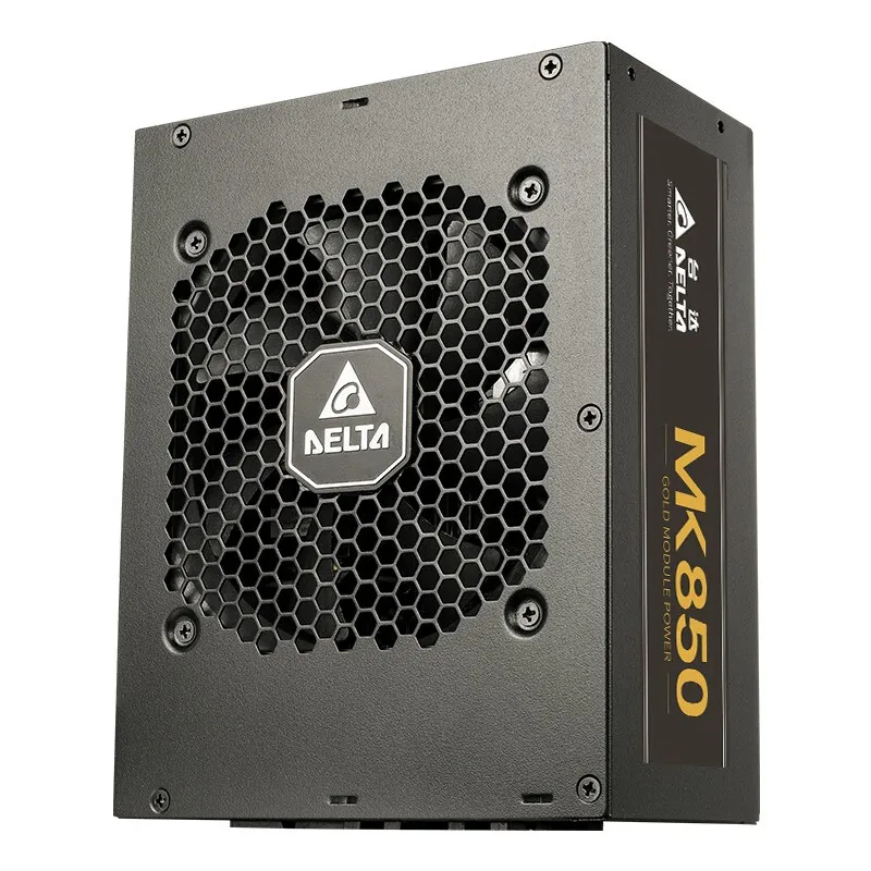 델타 850W 정격 전원 공급 장치 Mk850 골드 메달 풀 모듈형 컴퓨터 전원 공급 장치(더블 8핀/풀 전압/골드 메달 풀 모듈형/싱글 12V 출력/10년 보증)