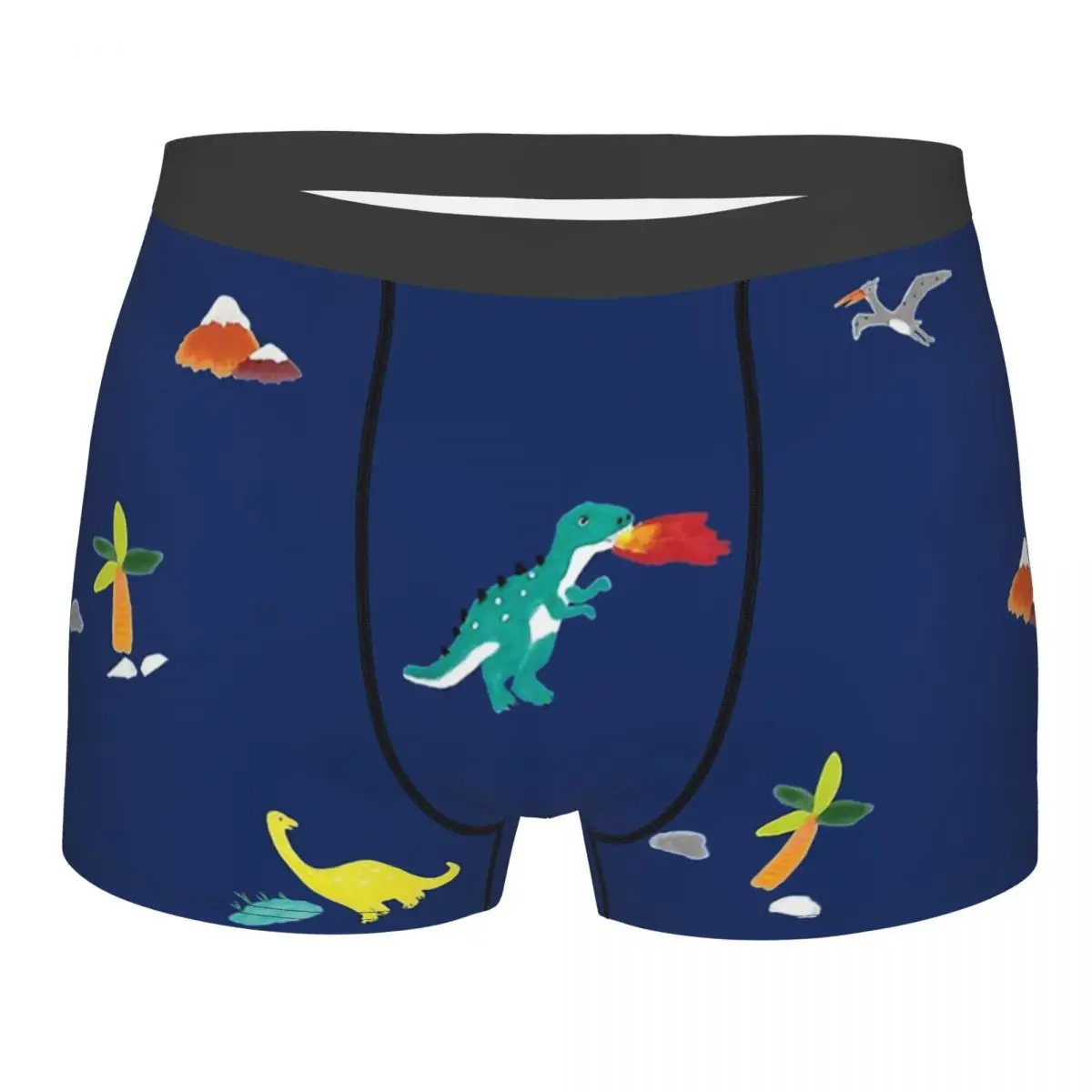 

Dinosaur Dinosaurs Friends Cute Tiny Miniature Drawing Graphic Illustration Underpants Panties Man Underwear Shorts Boxer Briefs