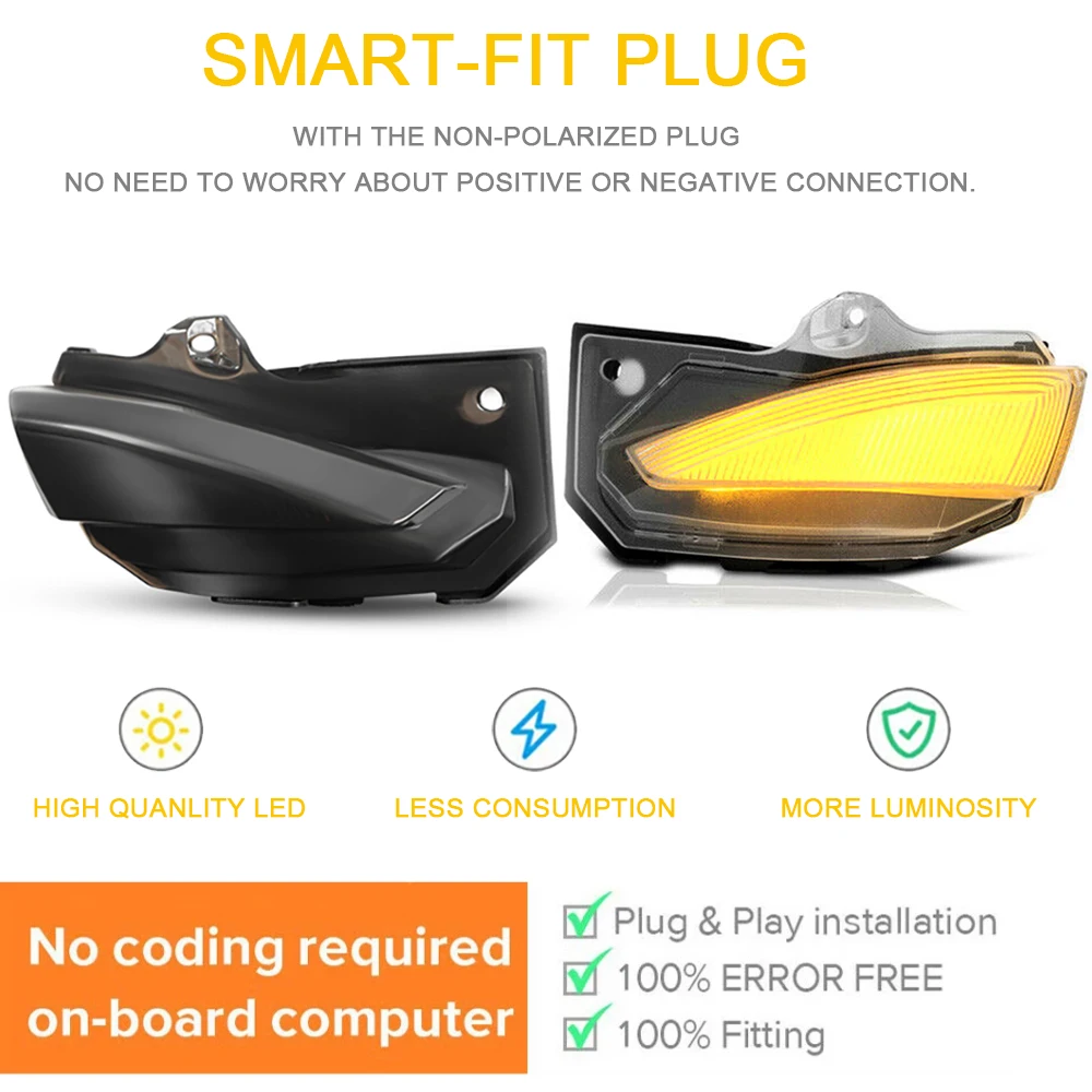 Luci Direzione Sequenziali Indicatore Direzione Dinamico LED Per Toyota Corolla 2019-2021 | Specchietto Retrovisore Sequenziale Indicatore Yaris Cross - 2