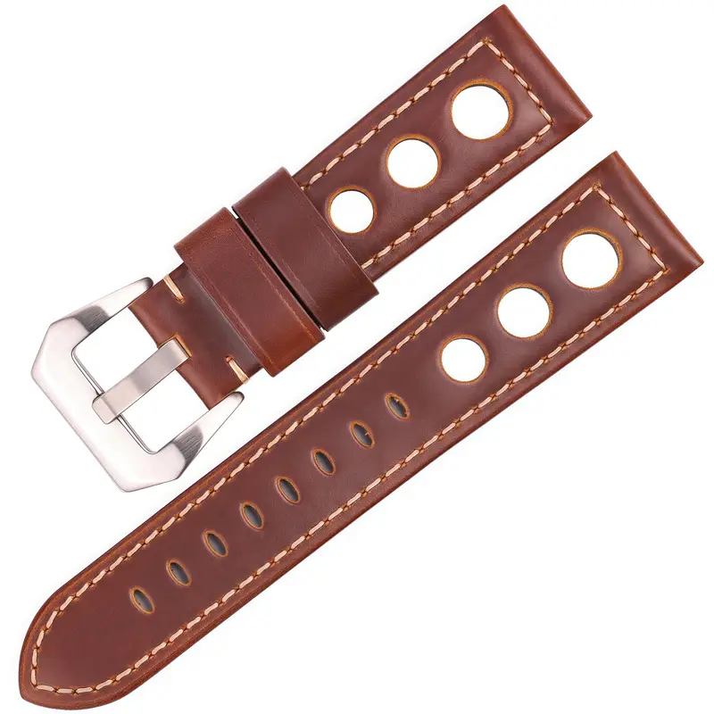 Cowhide Watch Strap Bracelet Vintage Genuine Leather 20mm 22mm 24mm Watchband Women Men Fashion Watch Band Belt With Pin Buckle - Image 8