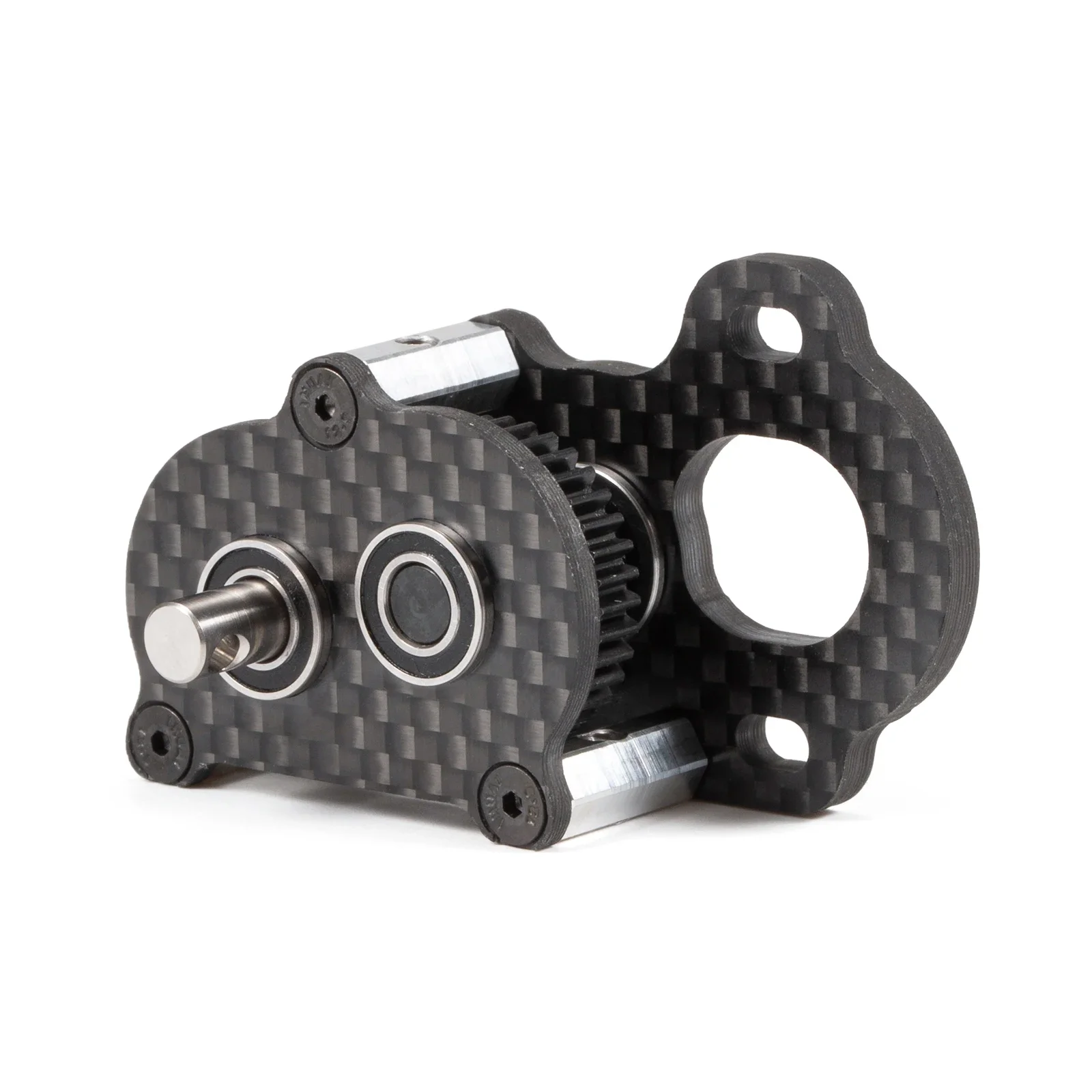 Black Carbon 48P Ultra-Light Portal Transmission Tiny Gearbox 1/10 LCG Chassis Comp Builds Rigs SCX10 III