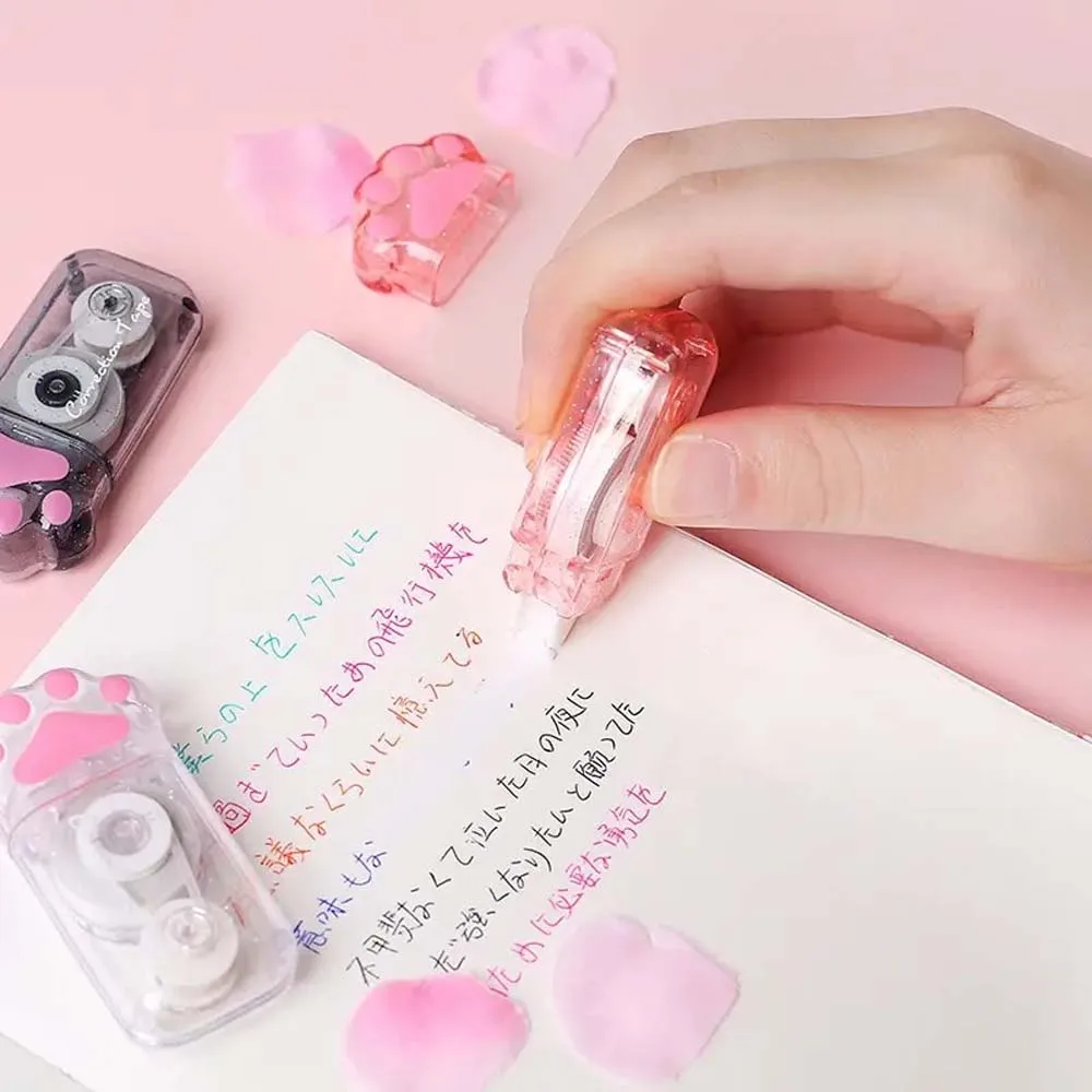 1/3PCS TWINGO 6M Cartoon Cat Claw Correction Tape Quick Clean Easy Use Writing Office