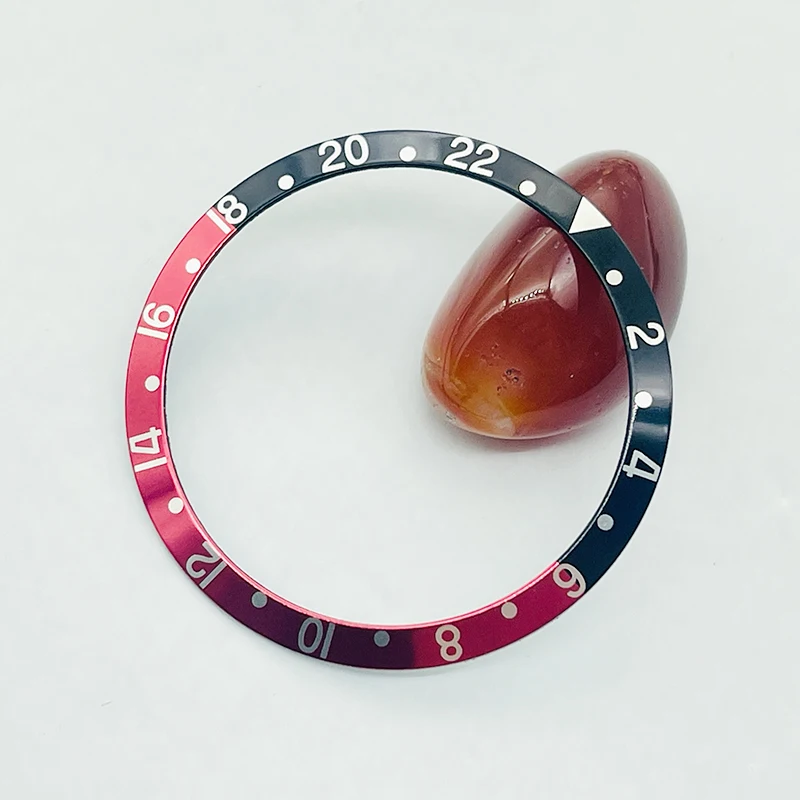 Curved Aluminum Watch Bezel Insert for Diving Watch Cases - 36.5mm