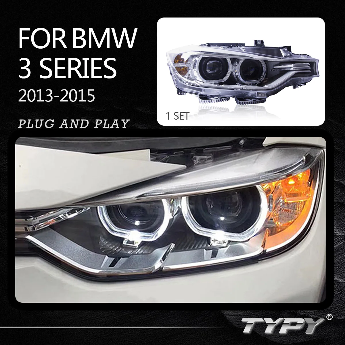 

Car Headlamp Headlights Modified Xenon Head Lamp Head Light LED DRL Daytime Running Lights For BMW 3 Series 2013 2014 2015