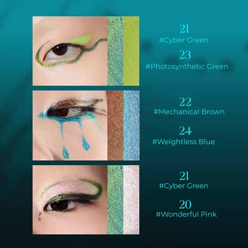 Girlcult Cyber Chat Chameleon Eyeliner Pencil  Brightening Blue Polarised Pearlised Fine Smooth Special personalities 3