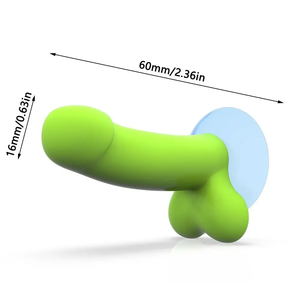Quality Mini Dick Luminous Funny Toy Dick Prank Spoof Power Control Cap Funny Sucker Controller Decorative Caps 1Pc