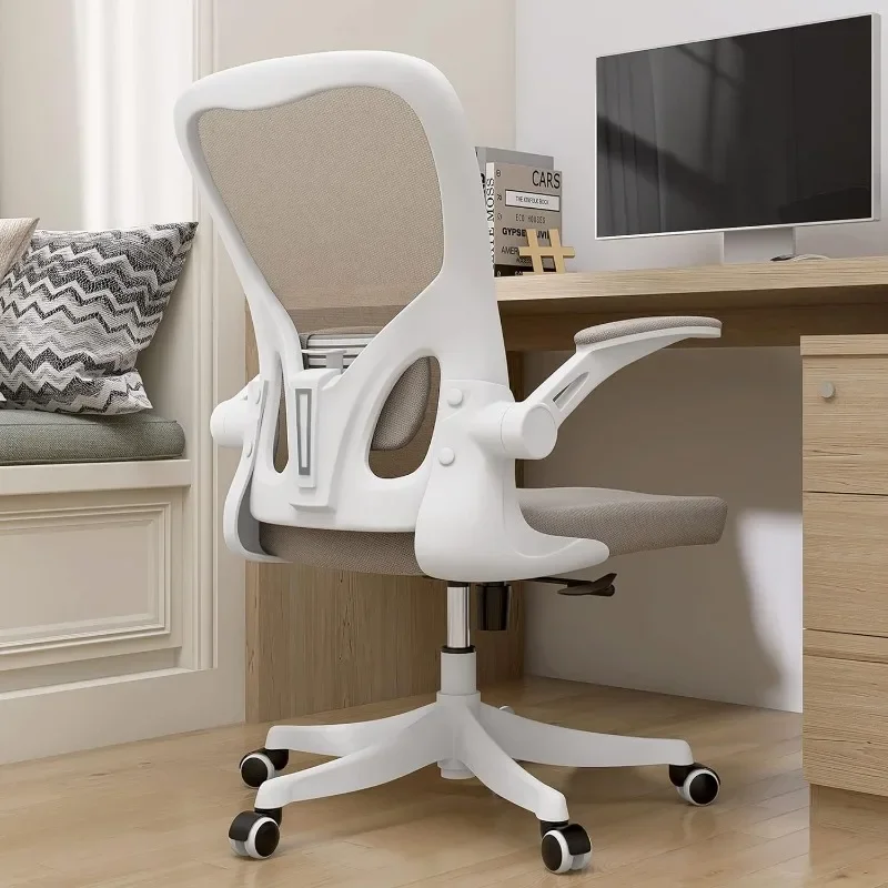 

Monhey Desk Computer Chairs - Ergonomic with Lumbar Support & Flip-up Arms Home Office Height Adjustable High Back