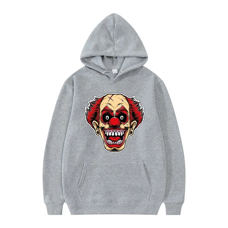 

Толстовка с капюшоном для мужчин и женщин, свитшот с забавным изображением клоуна и графическим принтом, спортивная одежда, уличная одежда в стиле хип-хоп, Осень-зима