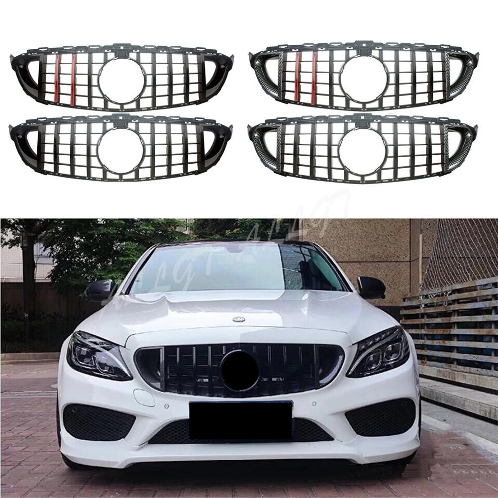 Car Front Racing Facelift Grill Upper Bumper Grilles Fit For Mercedes