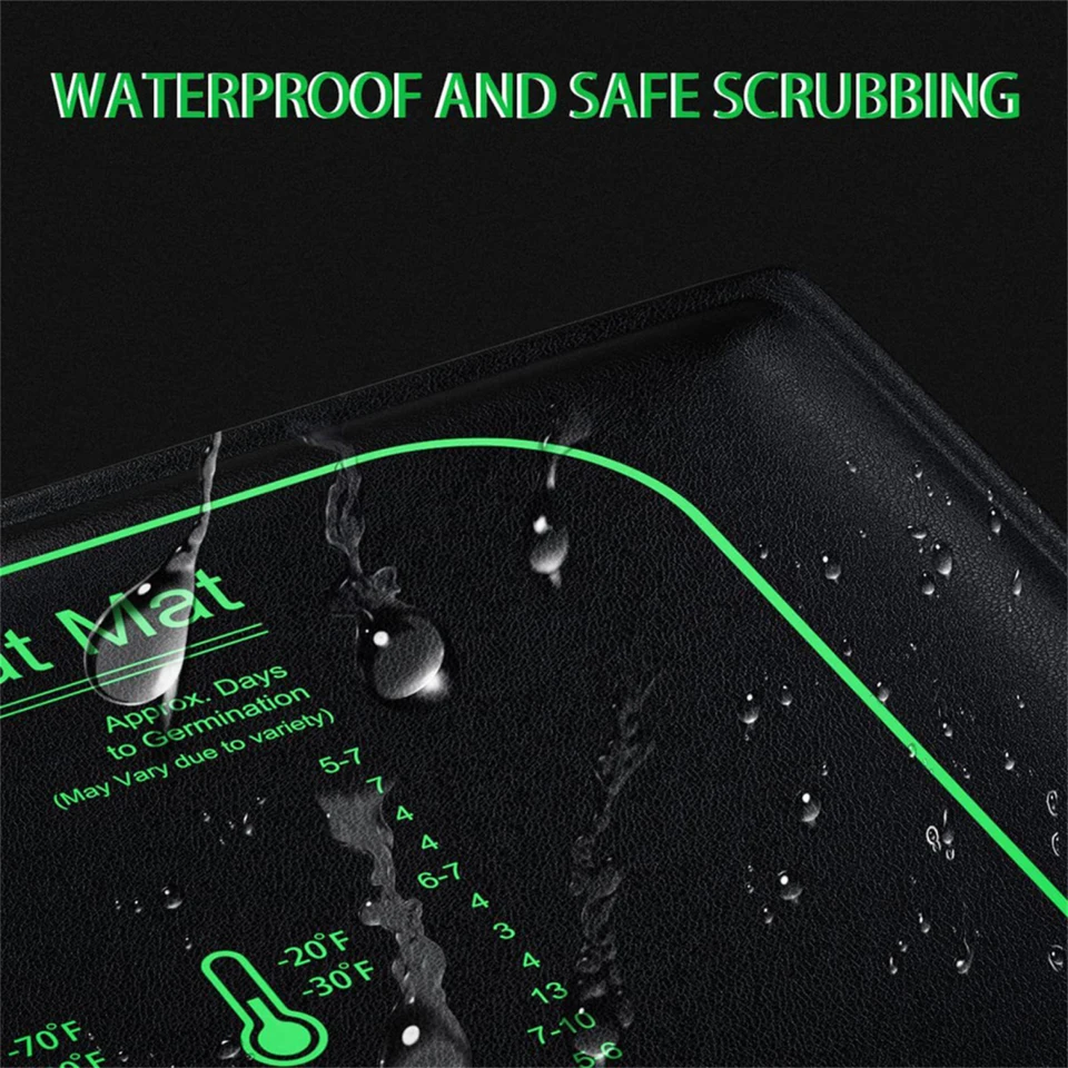 Tappetino Riscaldante Per Piante Con Termostato E Timer - Impermeabile IP68, 10x20 Pollici, 18W - Foto 14