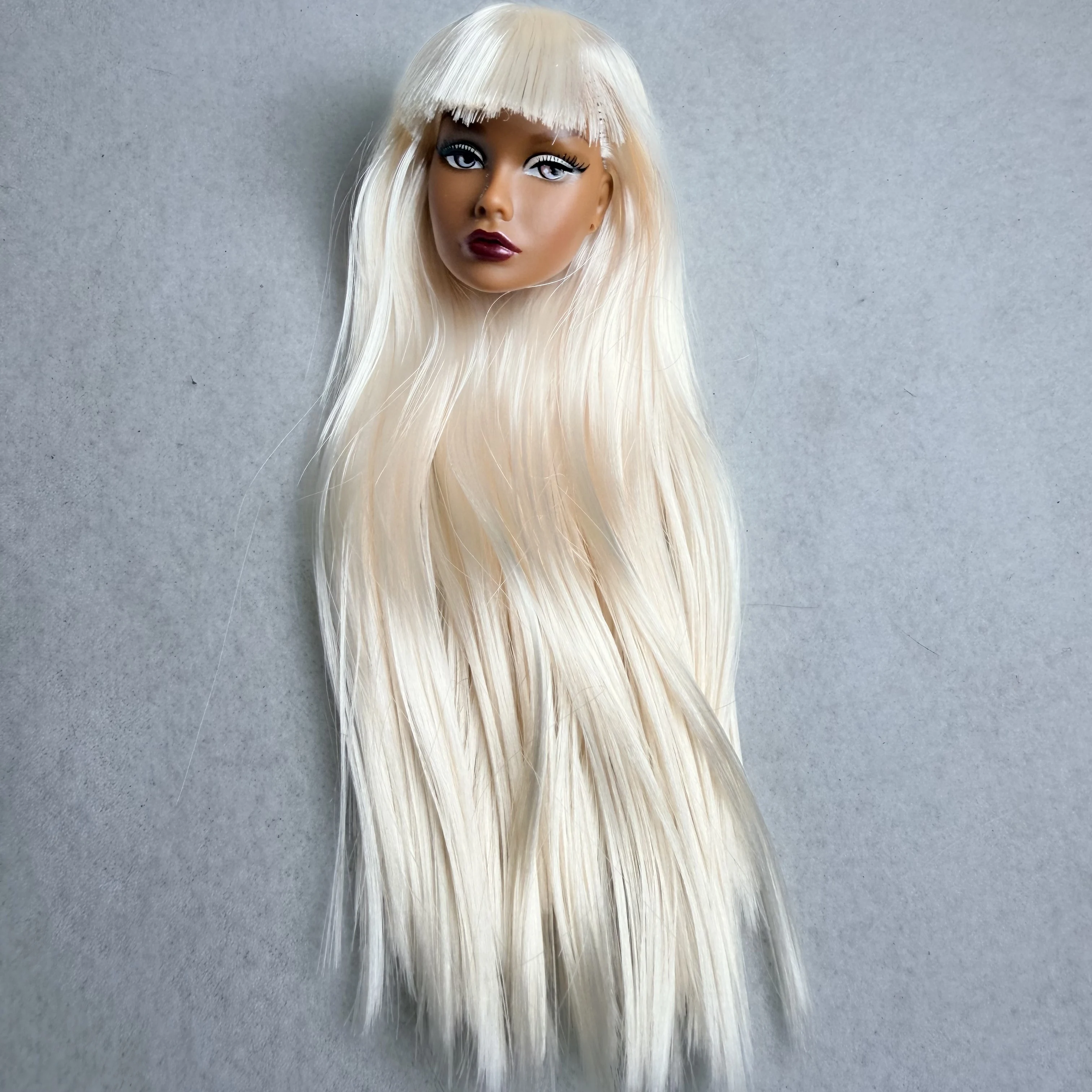 Set of 6 Fashion Doll Heads with Diverse Skin Tones and Makeup