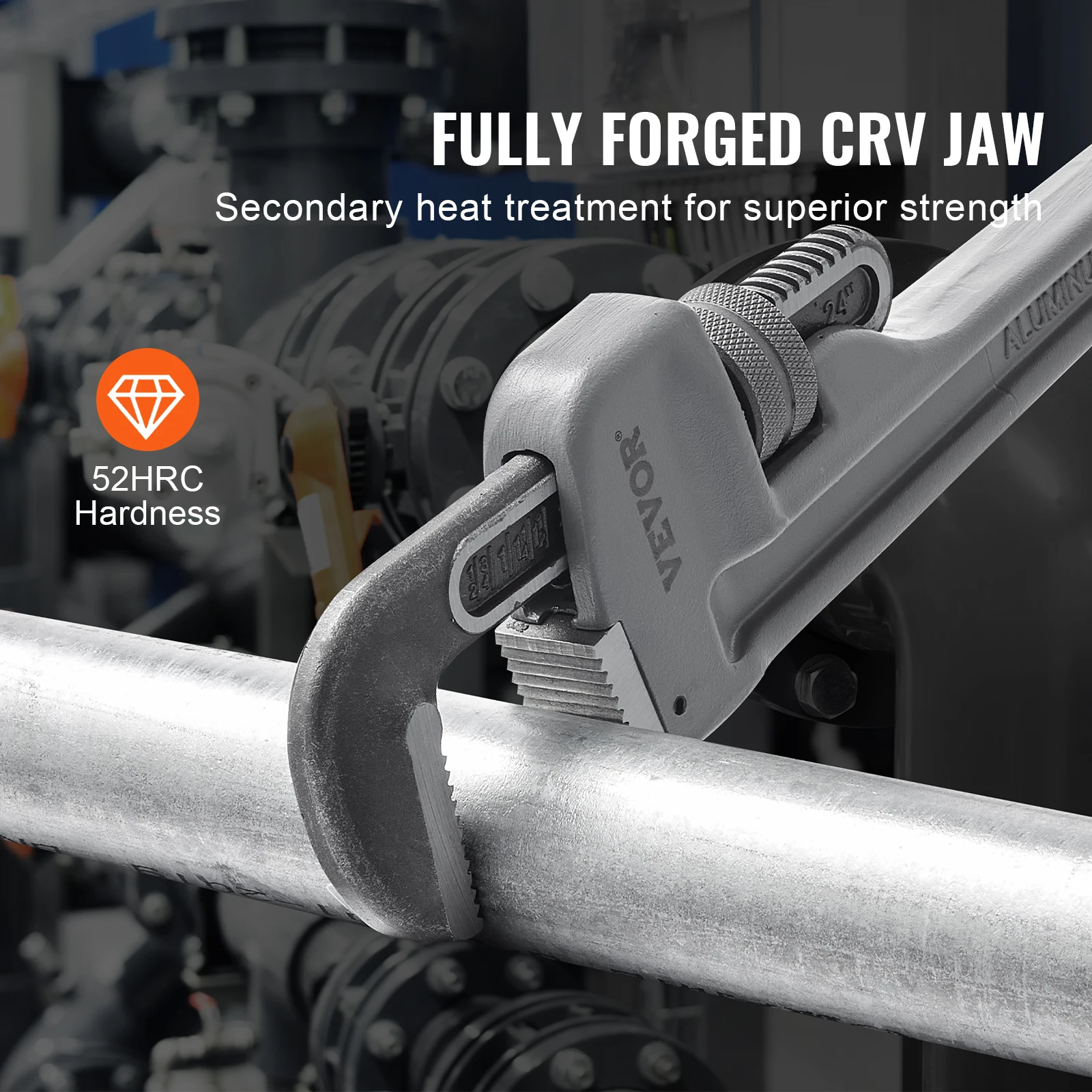 Aluminum Straight Pipe Wrench for Plumbing and Automotive