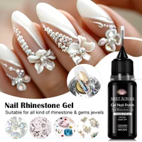 MEET ACROSS 12ml Nail Rhinestone Gel Glue Nail Supplies For Nails Charm 3D Nails Bling Gel  DIY Design Decoration Manicure 1