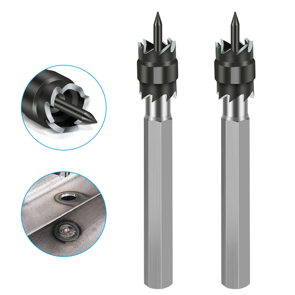 XCAN Bohrer Spot Schweiß Bohrer Cutter Doppel Seite Hartmetall Spitze Edelstahl Metall Loch Bohren Zentrum Bohrer Cutter 3/8''5/16'' – Detail 7