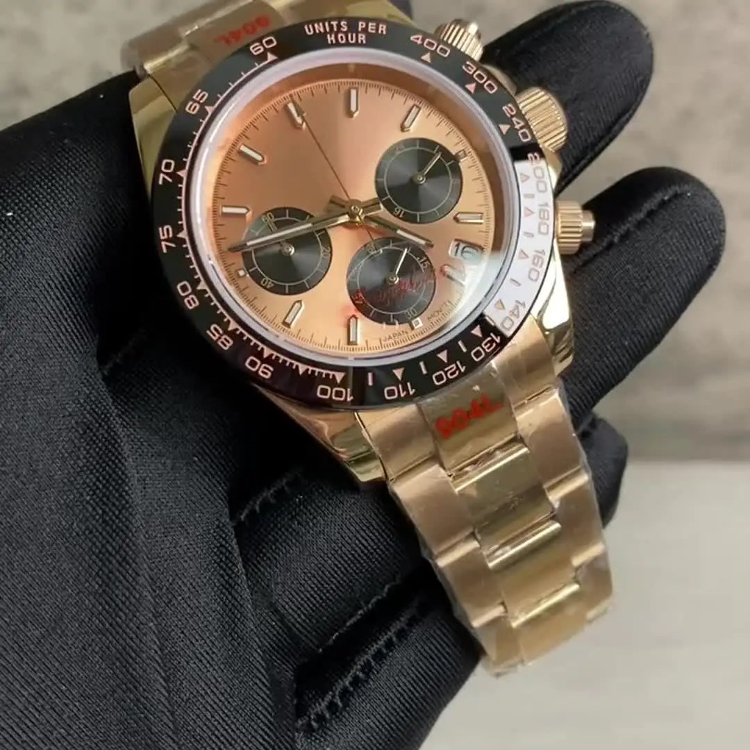 VK63-メンズクォーツムーブメント腕時計,クロノグラフ,サファイア