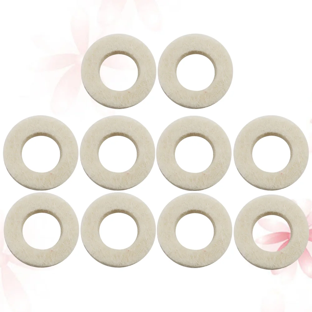 10 Pcs Cotton Trumpet Valve Felt Washer Key Protector Fixer Replacement Pad For Instrument Accessories Trumpet Cushion Horn Pad