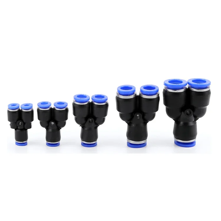 Pipe Fitting Water Pipe Fitting Hose Pipe Fitting 5/10pcs Air Pneumatic Tube Fitting OD 4mm 6mm 8mm 10mm 12mm 14mm 16mm T Y L I Tpye PV Plastic Quick Connector Push In Pipe Hose
