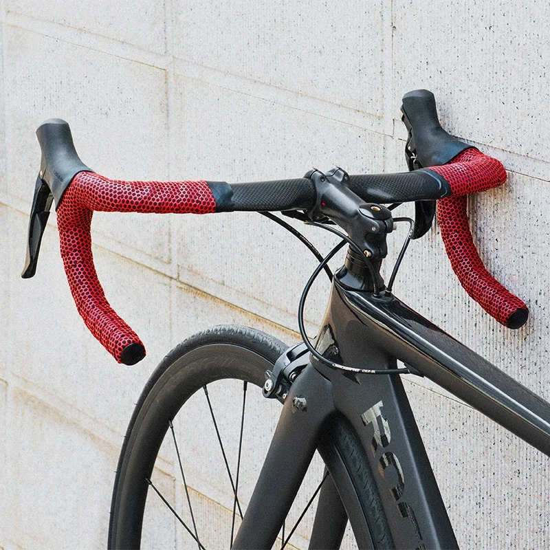 Bike Handlebar Tape Bicycle Accessories ROCKBROS Bicycle Handlebar Tape Non-Slip Shock Absorbing Damping Cycling Road Bike Ultralight Handle Belt Wraps
