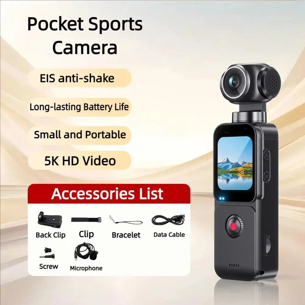 5k Hd Action Camera With Rotatable Screen And Wifi Vlog Recorder_voghion.com