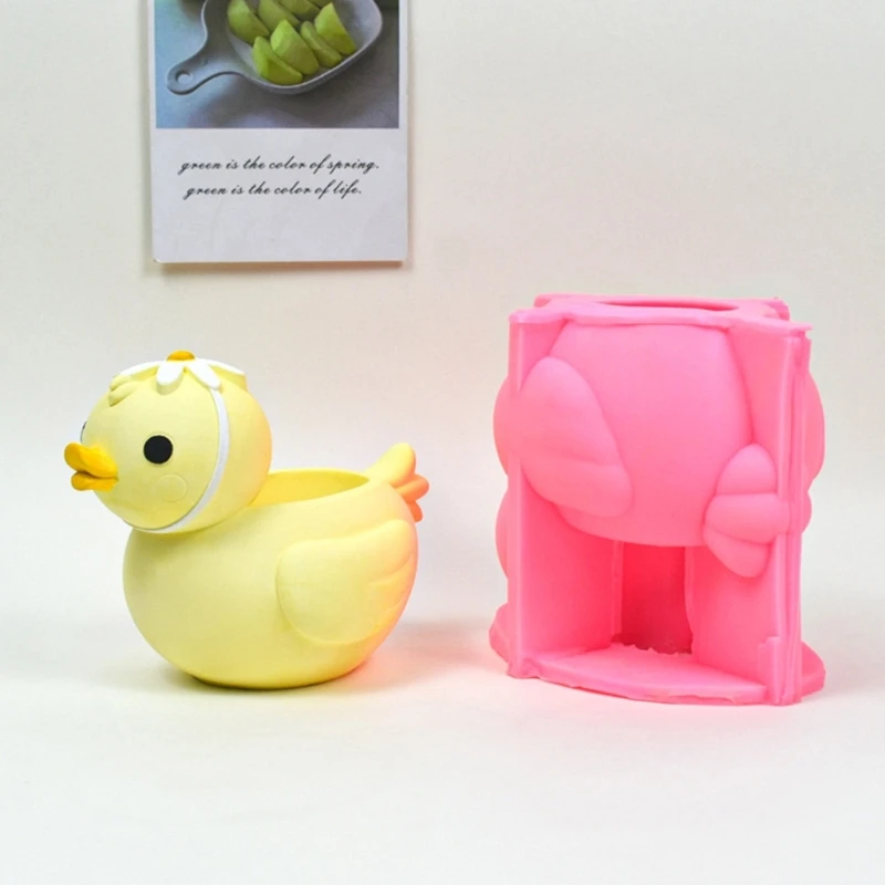 Silicone Molds DIY Cement Succulent Planter Flower Pots Mold Pen Holder