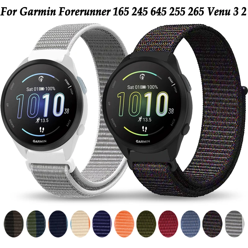 Cinturino Per Orologio Da 22Mm 20Mm Per Garmin Forerunner 165 645 245 255 265 Cinturino Per Orologio Cinturino In Nylon Per Cinturino Garmin Venu 3 2