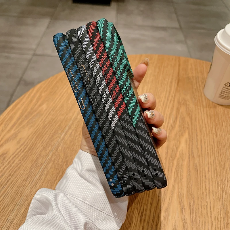 Ultra-Thin Carbon Fiber Stripe Texture Matte Hard Case Cover