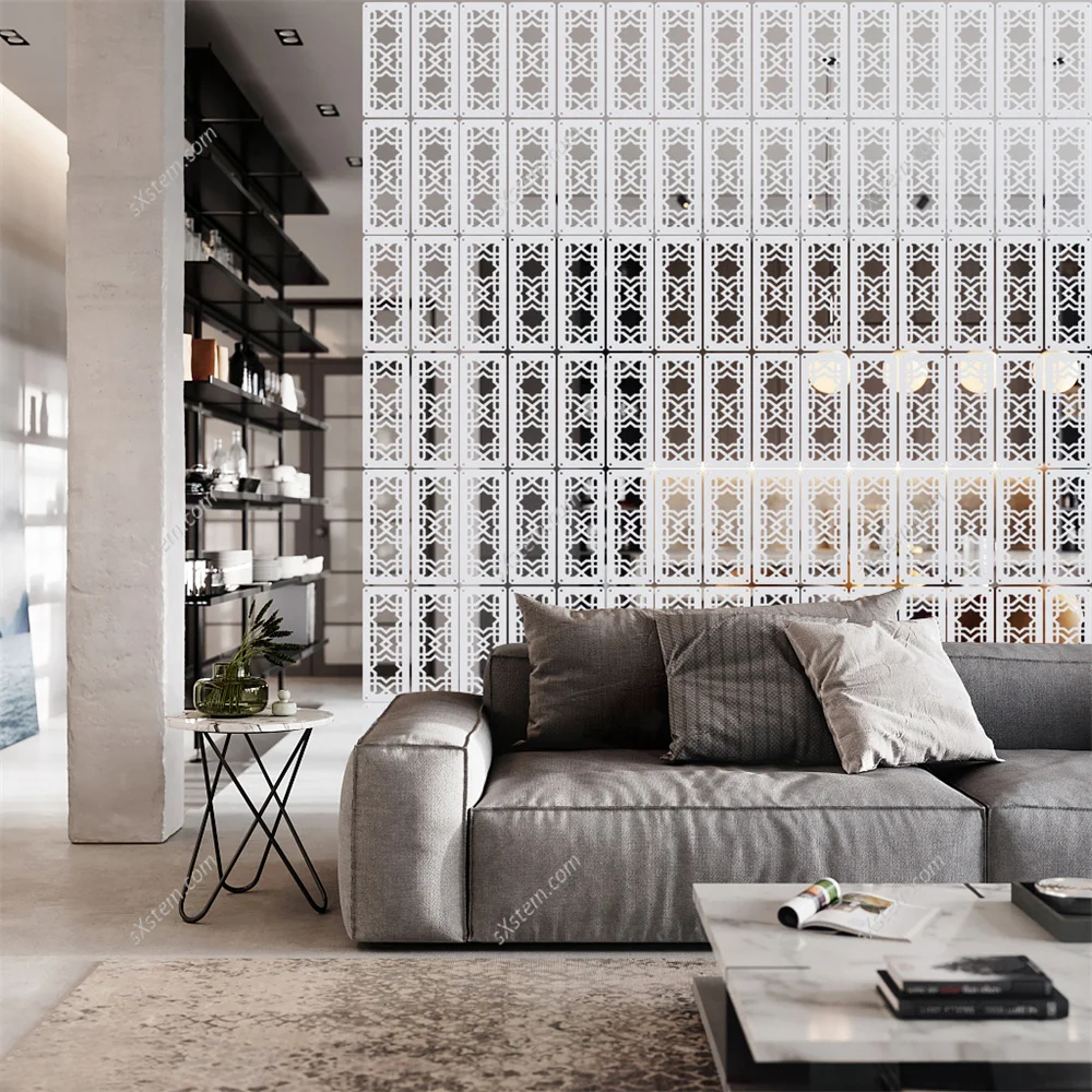 12 패널 룸 칸막이 스크린 거실 침실 프라이버시 칸막이, 접이식 걸이식 목재 