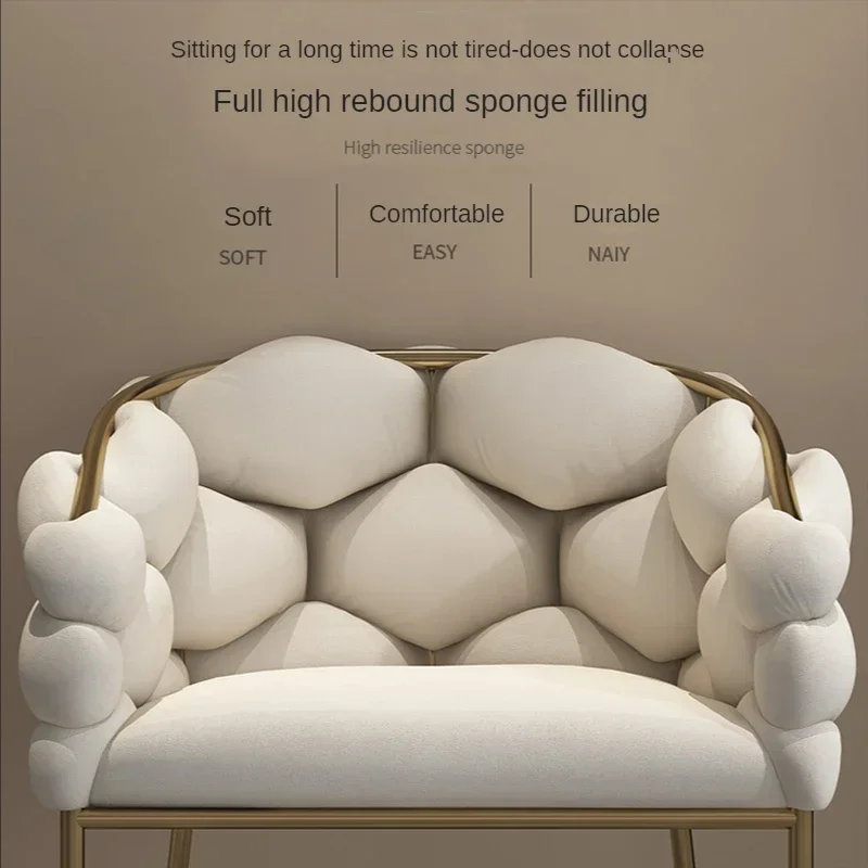 Dining Chair Gamer Nordic Dining Chair Accent Office Salon White Lounge Modern Chair Bedroom Kitchen Occasional Sillas Furniture HY