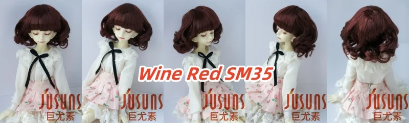JD164 Kurze Lady Curls Synthetische Mohair BJD Perücken 5-6" 6-7" 7-8" 8-9" 9-10" 10-11" YOSD MSD SD DOD QBaby Blythes Puppenzubehör – Detail 25