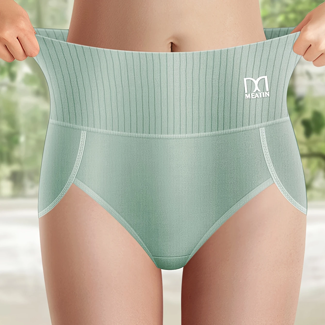 4 pcs High Waisted Tummy Tightening Women's Panties Hip Lifting Girdle Comfortable Cotton Skin-friendly Breathable Skin-friendly 3