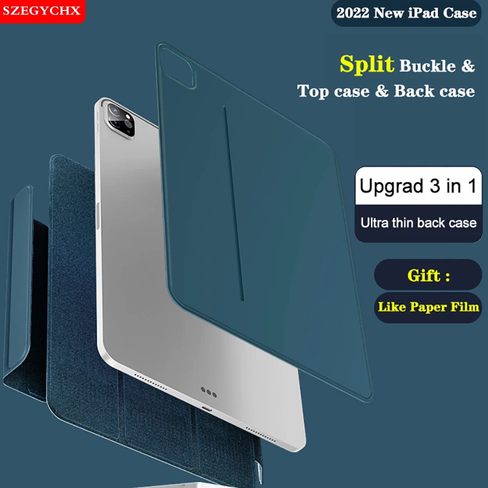 Il Più Nuovo 2023 Per Ipad Air 5 Case 2021 Air 4 Magnetic Back Smart Capa Ipad Pro 11 Case 2020 Mini 6 Full Split Buckle Anti-Piegatura