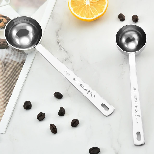 Stainless Steel Coffee Scoop Measuring Scoop Spoon Long Handled Metal Measure  Spoon Tablespoon Milk Powder Spoon - AliExpress