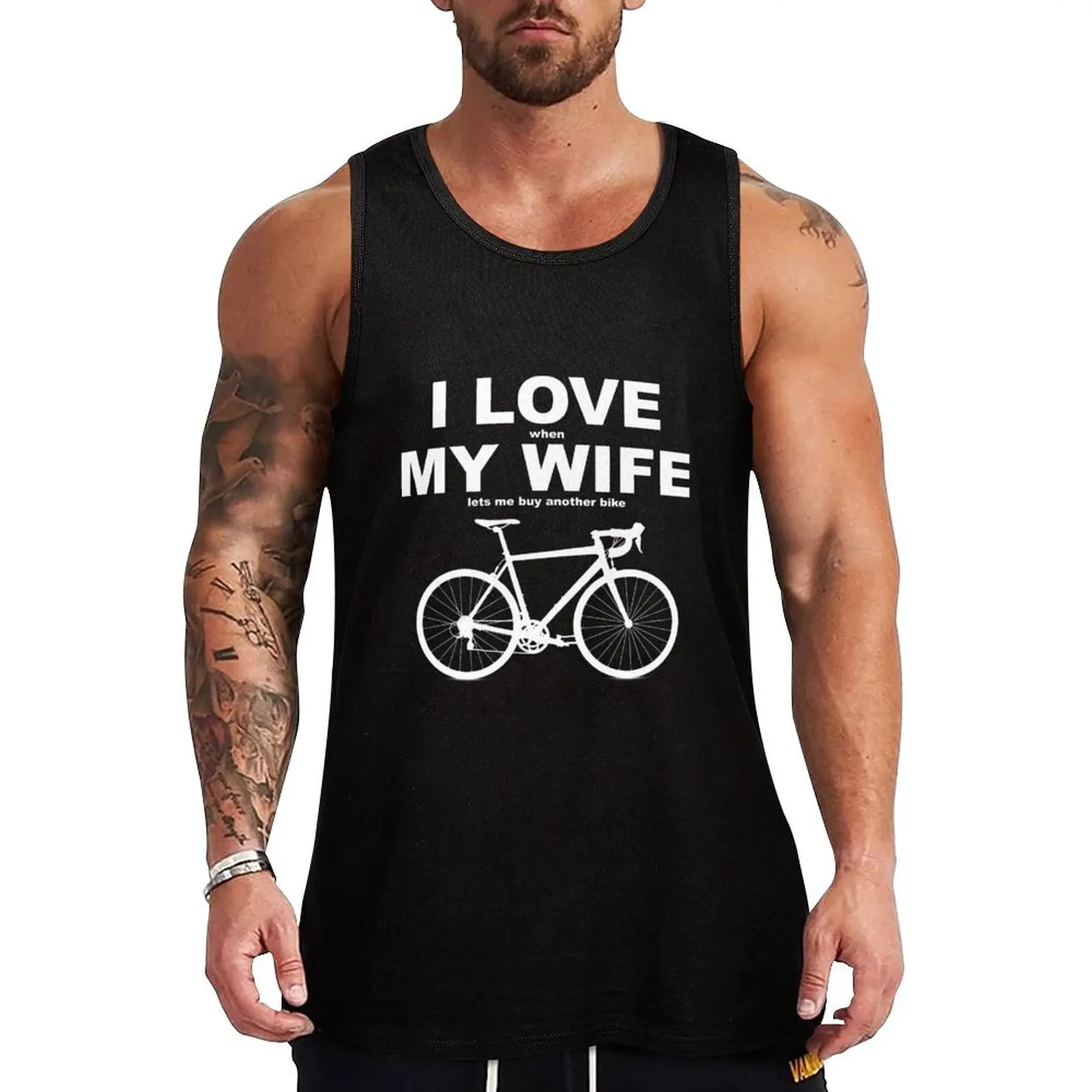 

I LOVE MY WIFE* Tank Top Men's vest running shirt underwear gym wear men