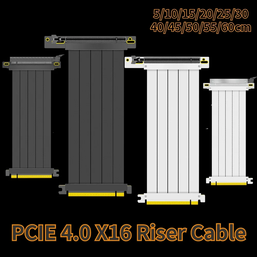 Cabo de Riser Universal Pcie 4.0 X16 Rtx3090 Rx6900xt X570 B550 Testado Blindado de Alta Velocidade 90 180 Graus Jogos Pci Express Gen4 - Imagem 6