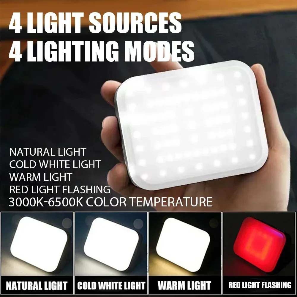 Multifunctional Camping Lamp Portable Hanging Tent Light 4000MAH Rechargeable Power Bank Work Lantern Outdoor Camping BBQ Party Camping Lamp