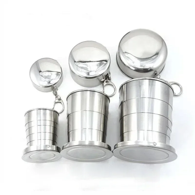 Collapsible Stainless Steel Cup for Camping and Outdoor Use