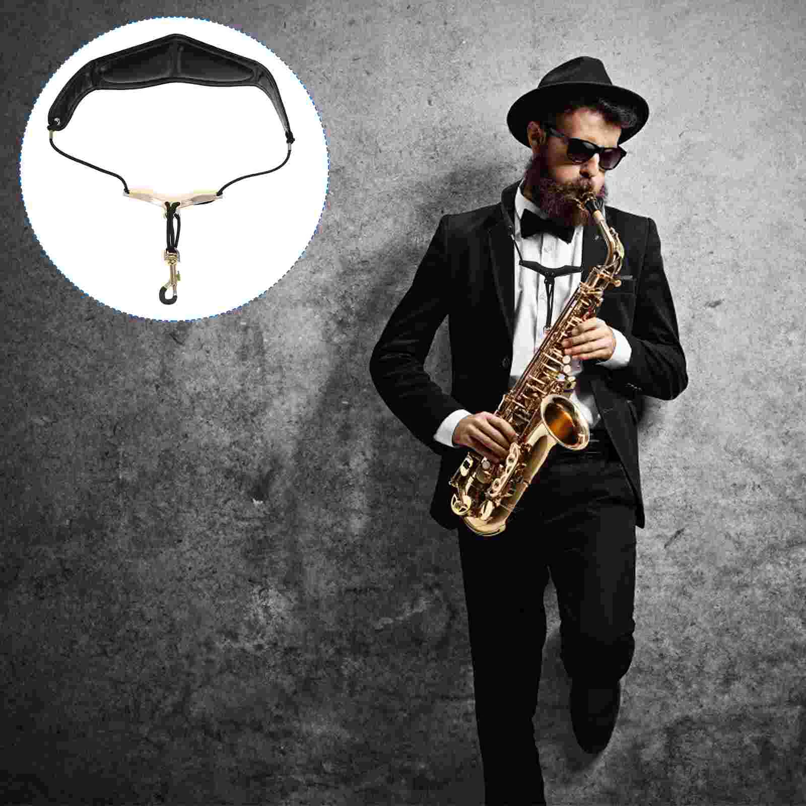 

Metal Hook Saxophone Strap Neck Strap for Saxophones Flannelette Sax Neck Strap Lengthened Saxophone Shoulder Strap