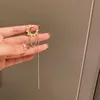 Luxury Elegent Ear Cuff For Women Gold Color Tassels Line Imitation Pearl Earrings Without Piercing Clip Earrings Gifts EF178 4