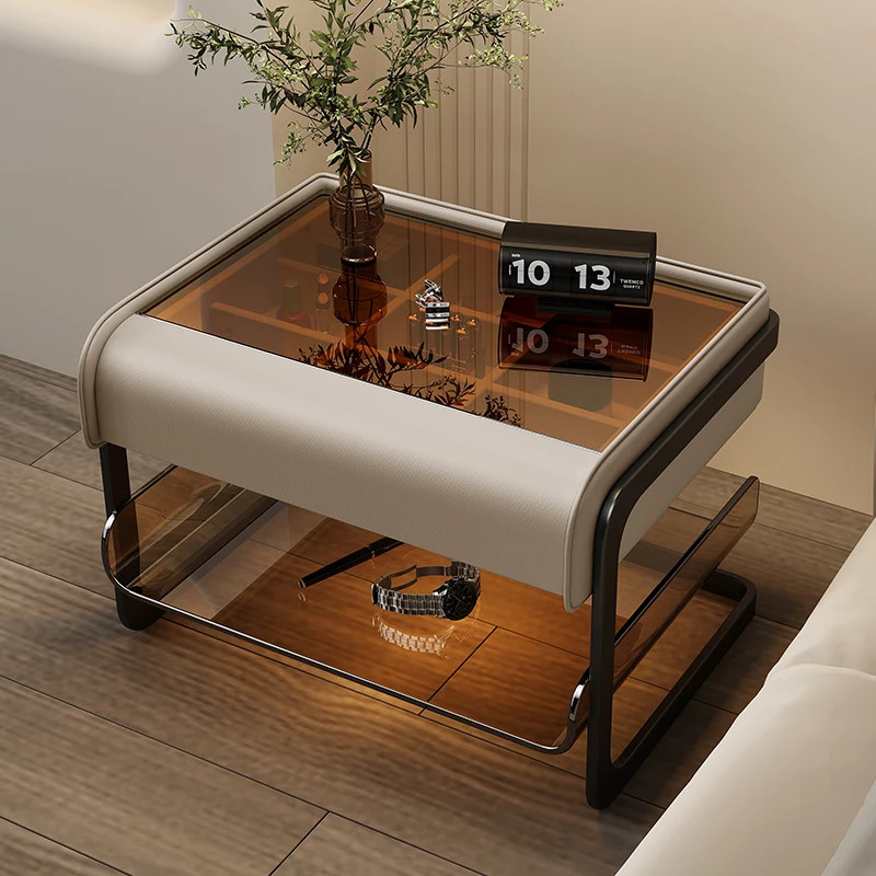 

Умный прикроватный столик, Современная Минималистичная комната, роскошный высококачественный многофункциональный акриловый прикроватный столик с беспроводным зарядным устройством